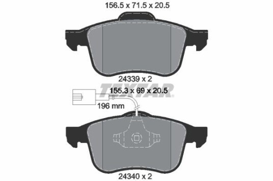 Bremseklosser TEXTAR 2433901 Bremseklosser TEXTAR 2433901