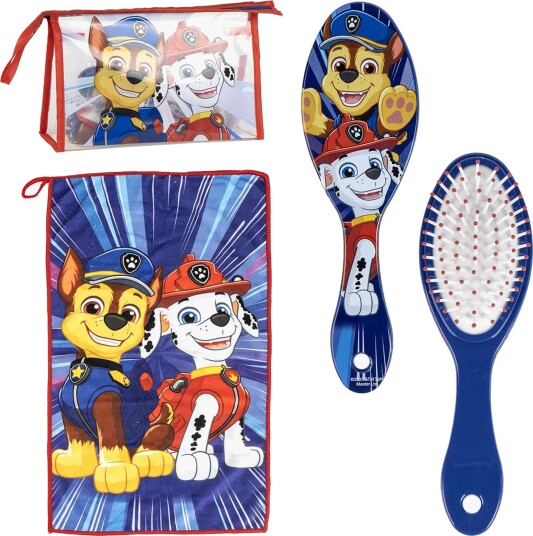 Paw Patrol Toalettmappe med Håndkle &  Hårbørste