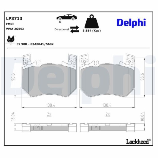 Bremseklosser DELPHI LP3713