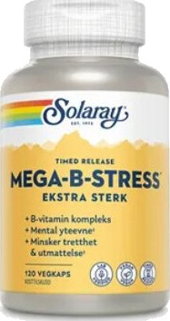 Solaray Mega B stress sterk 120 Vegkapsler