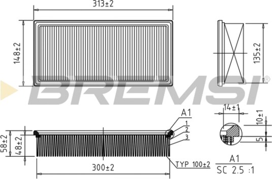 Luftfilter BREMSI FA1369