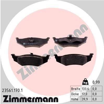Bremseklosser ZIMMERMANN 23561.170.1 Bremseklosser ZIMMERMANN 23561.170.1