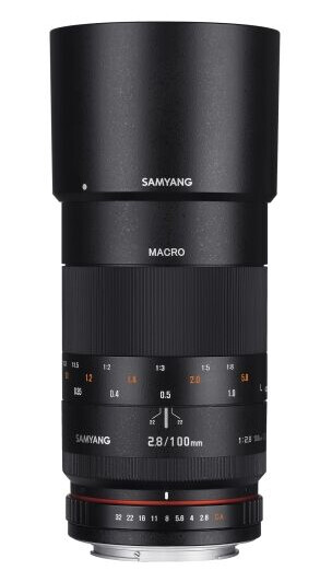 Samyang 100mm F2.8 ED UMC Makro, Makro teleobjektiv, 15/12, Nikon-AE
