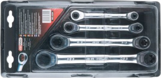 KS TOOLS 503.4364 Dobbelthodet ringnøkkelsett med skralle KS TOOLS 503.4364 Dobbelthodet ringnøkkelsett med skralle