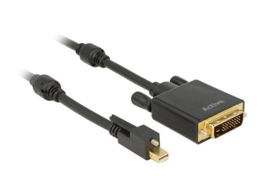 Delock Mini DisplayPort til DVI-D Adapterkabel 5 m - Svart