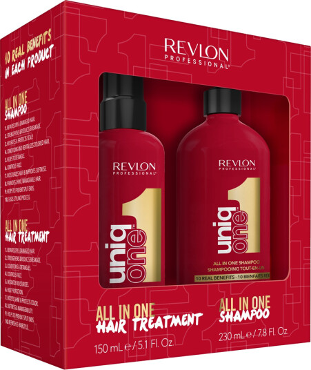 Revlon Professional Uniq One All In One Treatment & Shampoo 150 Ml + 230 Ml Revlon Professional Uniq One All In One Treatment & Shampoo 150 Ml + 230 Ml