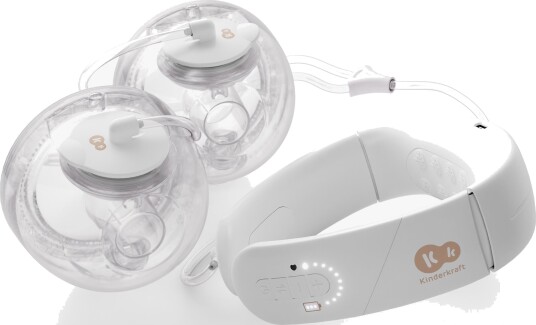Kinderkraft GentleNest Elektrisk Brystpumpe Dobbel Hands-Free Hvit Kinderkraft GentleNest Elektrisk Brystpumpe Dobbel Hands-Free Hvit