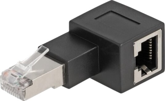 Delock Nettverksadapter Rj 45 Hann Høyrevinklet Til Rj 45 Hunn Cat 6A