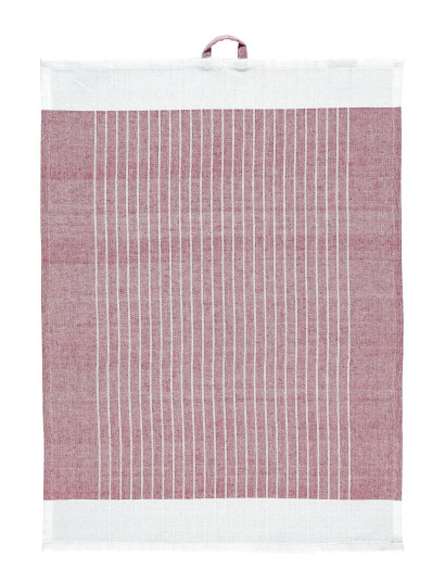 Noble House Kitchen Towel Ronja Recycled Stripe - Red - 50X70CM