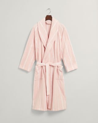 Gant Stripete morgenkåpe i frotté, unisex PINK EMBRACE L