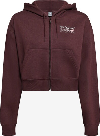 New Balance Trackside Fleece Full Zip CHERRY LEATHER XS New Balance Trackside Fleece Full Zip CHERRY LEATHER XS