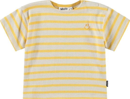 Molo T skjorte Eivor Mimosa Stripe Molo 1 år (80) T skjorte Beige Gul