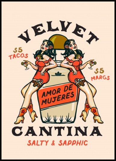 Velvet Cantina Mexican Food, Tacos & Margarita Bar Plakat / 70x100