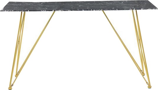 Nunierra Spisebord 140 cm - Svart / Gull