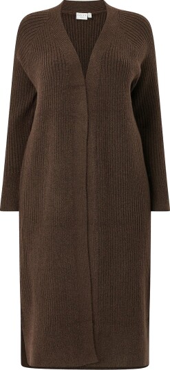 KAFFE Curve Kardigan kcRinye Long Brun