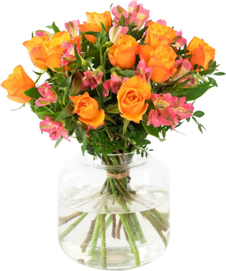 Interflora Gratulasjonsbukett oransje