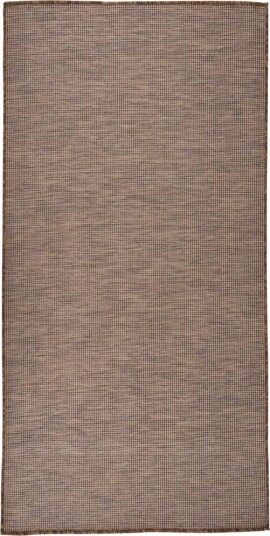 vidaXL Utendørs flatvevd teppe 100x200 cm brun vidaXL Utendørs flatvevd teppe 100x200 cm brun