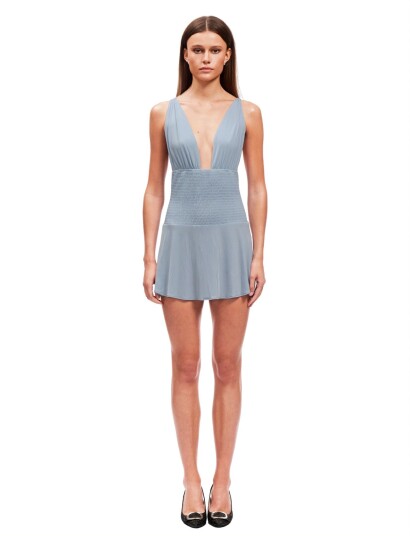 OW Collection Alba Mini Dress Blue XL OW Collection Alba Mini Dress Blue XL