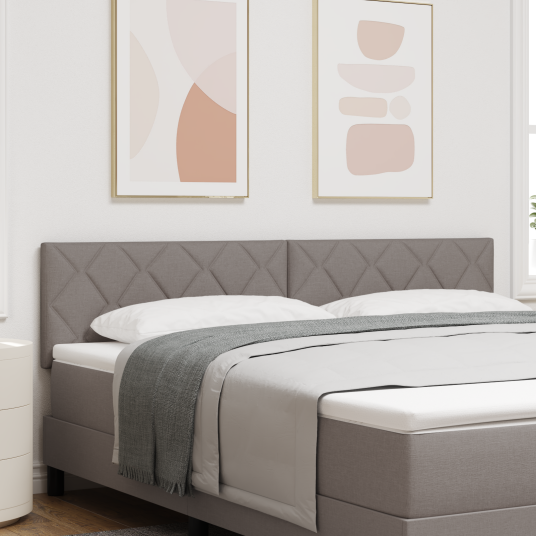Hodegavl Diamantblokker Design Taupe 180 cm Stoff