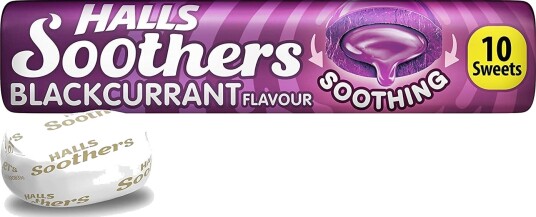 HALLS Soothers Halspastiller Blackcurrant 45g HALLS Soothers Halspastiller Blackcurrant 45g