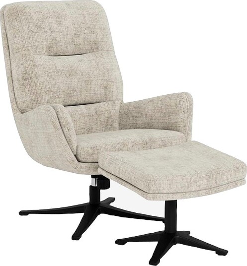 AC Design Furniture   Suton hvilestol med fotskammel med høy rygg svingbar og glidelås   Beige