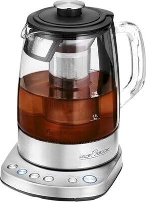 ProfiCook Vannkoker 1,5L 2200W Glass og Rustfritt Stål PC-WKS 1167G
