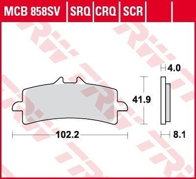 Bremseklosser TRW MCB858CRQ