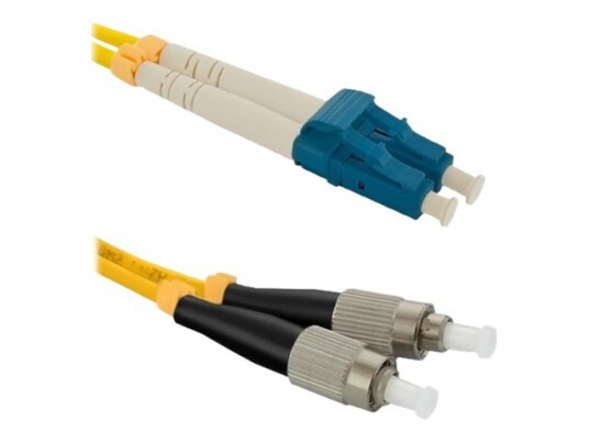 Qoltec - Koblingskabel - Lc/Upc-Enkeltmodus (Hann) Til Fc/Upc-Enkeltmodus (Hann) - 3 M - Fiberoptisk - Dupleks - 9 / 125 Micron - G.652D - Halogenfri - Gul