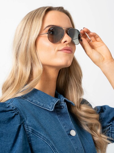 Ray-Ban Aviator Large Metal Grå 55 - M