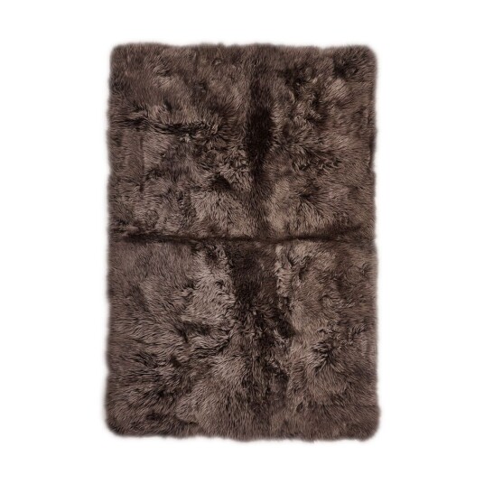 Natures Collection Designergulvteppe Langhåret New Zealand Valnøtt 170x240 cm