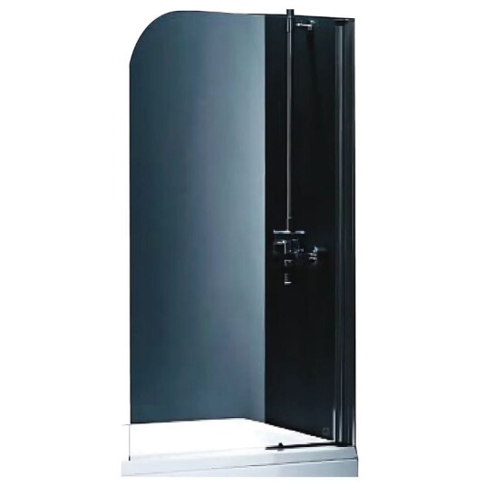 Alterna Mimas Badekarvegg 75x130cm Krom
