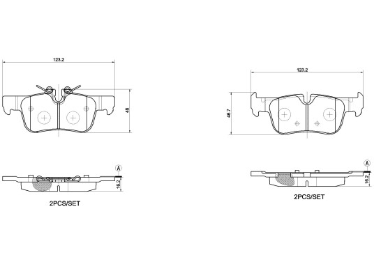 Bremseklosser BREMBO P 06 094X Bremseklosser BREMBO P 06 094X