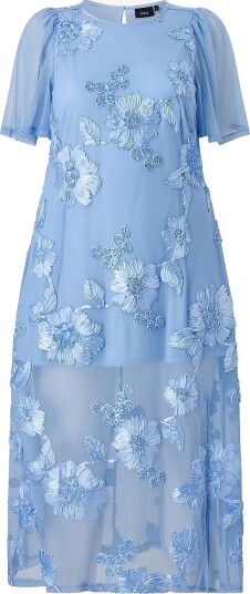 Zizzi Maxikjole mJacquline S/S Blå