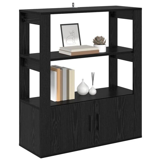 Serviesskap Svart eik 30 x 80 x 90 cm Konstruert tre Serviesskap Svart eik 30 x 80 x 90 cm Konstruert tre