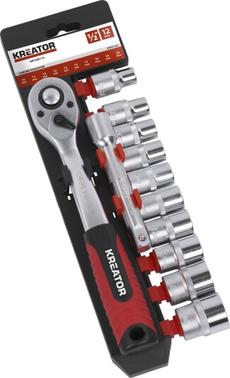 Kreator Pipenøkkelsett 1/2" 10-24 mm 12 Deler