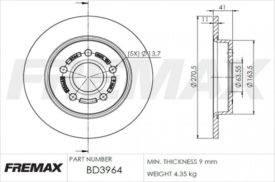 Bremseskive FREMAX BD-3964