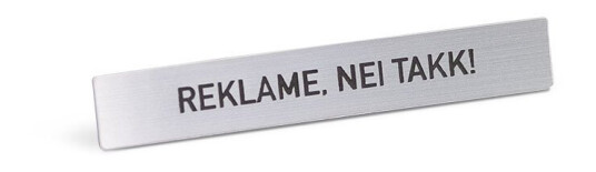 Nei til reklame skilt 78x12 Sølv