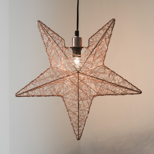 Metallstjerne 40 cm Kobber
