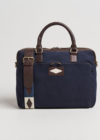 Pampeano Mensajero Canvas Briefcase Navy