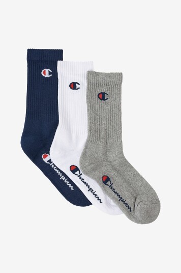 Champion Sokker Crew Socks 3 pakning Blå