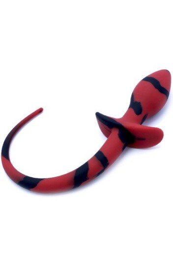 Kiotos Anal Plug Dog Tail Black/Red