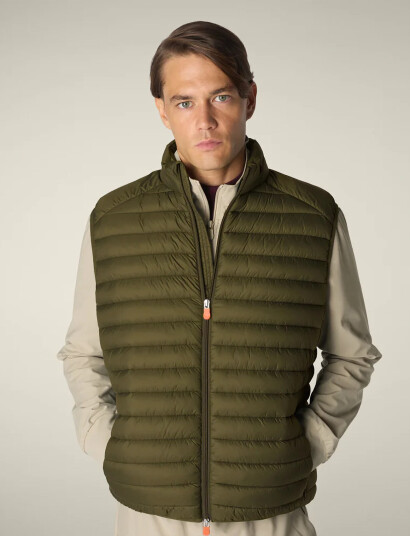 Save the Duck Adam Vest Khaki green XL Save the Duck Adam Vest Khaki green XL