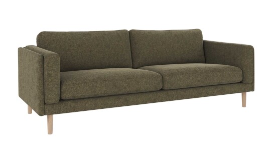 Rowico Home Braden 3 seters sofa Grønn Brenda 77 Hvitpigmentert eikben