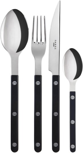 Sabre Paris 4 Pieces 1-2-3-4 Bistrot Solid Black Färg: Bestikksett