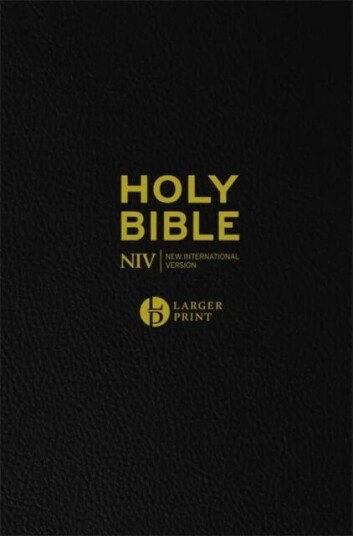 Niv Larger Print Black Leather Bible Av New International Version