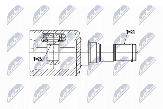 Nty Drivknute drivaksel NTY NPW VV 070