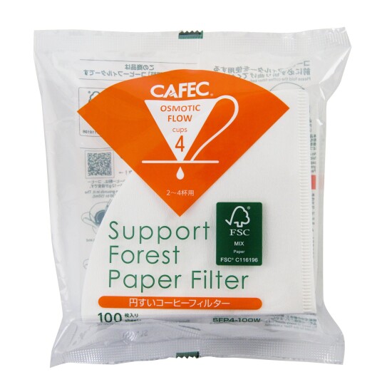 Cafec SFP Filter Paper - Cup 4 (2-4 cups)