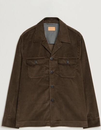 Grigio Corduroy Overshirt Dark Brown