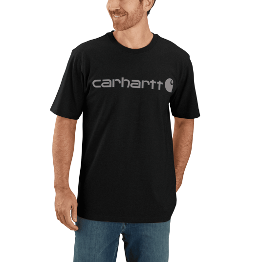 Carhartt Dearborn Relaxed Logo T Shirt Men Black/Gray XS XS