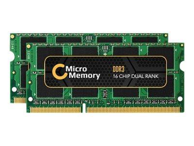 CoreParts DDR3 - sett - 8 GB: 2 x 4 GB - SO DIMM 204-pin - 1066 MHz / PC3-8500 - ikke-bufret CoreParts DDR3 - sett - 8 GB: 2 x 4 GB - SO DIMM 204-pin - 1066 MHz / PC3-8500 - ikke-bufret